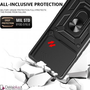5in1 smūgiams atsparus dėklas su žiedu ir kameros apsauga (Xiaomi 14T) 5in1 smūgiams atsparus dėklas su žiedu ir kameros apsauga (Xiaomi 14T)